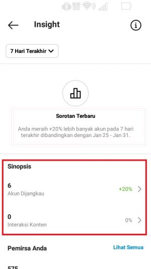 Cara melihat dan membaca Insight Instagram 6 sinopsis