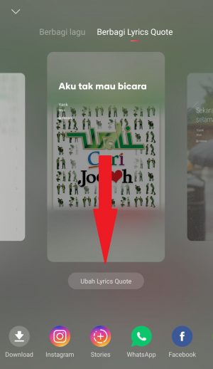 Cara share lirik lagu berjalan di Instagram story 12 klik ubah lirick quote