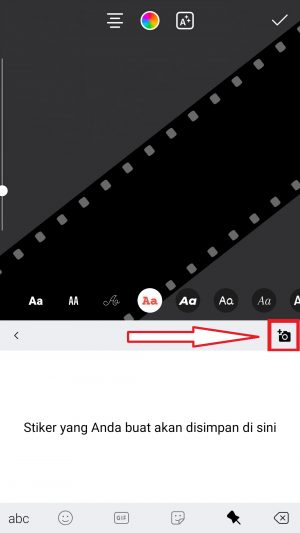 Cara membuat efek roll film di story Instagram 25 tap icon kamera