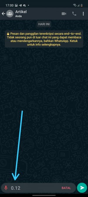 Cara mengunci voice note di WhatsApp agar tidak tahan layar 3 Rekam Suara tanpa Tap dan Tahan