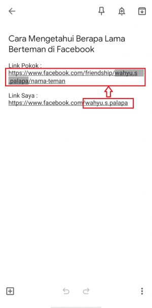 Cara mengetahui sudah berapa lama berteman di Facebook 15 ubah url pokok dengan nama akun kita