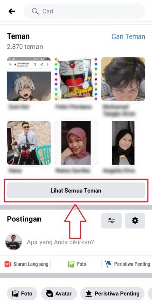 Cara mengetahui sudah berapa lama berteman di Facebook 3 lihat semua teman
