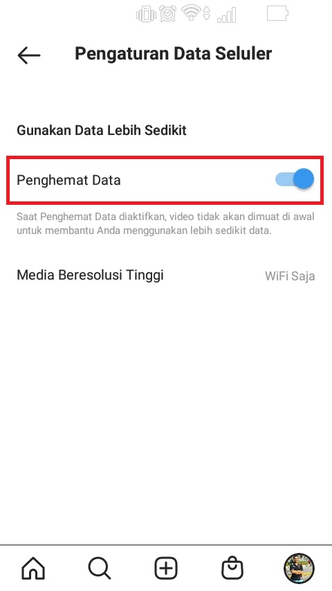 Cara menghemat kuota Instagram (Super Lengkap) 5 klik penghemat data