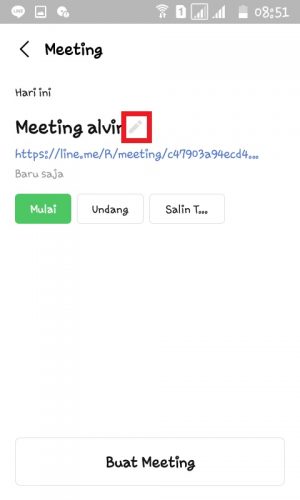 Cara membuat, mengundang dan memulai LINE meeting 4 Tap icon "Pensil".