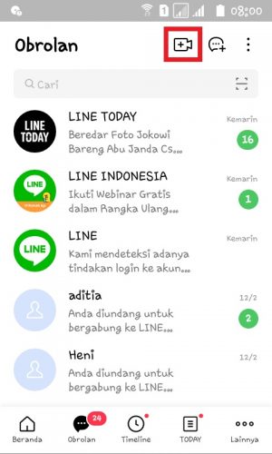 Cara membuat, mengundang dan memulai LINE meeting 15 Tap kembali icon "Meeting".