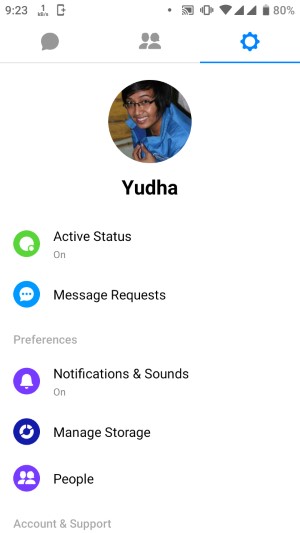 Cara mengaktifkan mode gelap di Messenger 6 Cara mengaktifkan mode gelap di Messenger 5