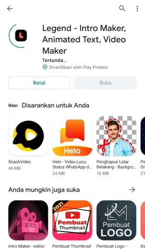 Cara membuat tulisan bergerak di status WhatsApp 1 install dan buka plikasinya