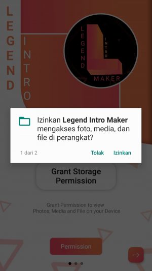 Cara membuat tulisan bergerak di status WhatsApp 3 klik izinkan