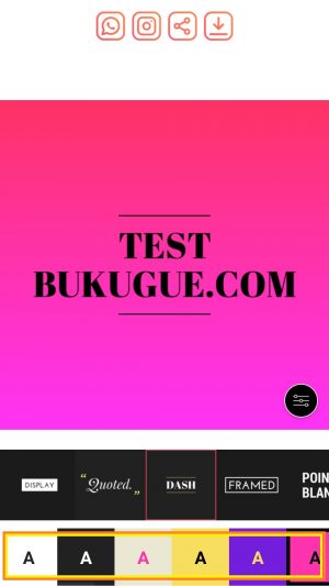Cara membuat tulisan bergerak di status WhatsApp 9 pilih background