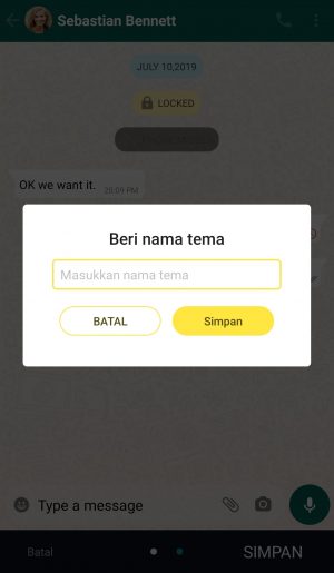 Cara Mengganti Background Layar Utama WhatsApp 16 Beri nama dan ketuk Simpan