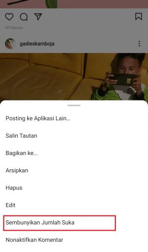 Cara menyembunyikan jumlah like di Instagram 3 Cara menyembunyikan jumlah like di instagram