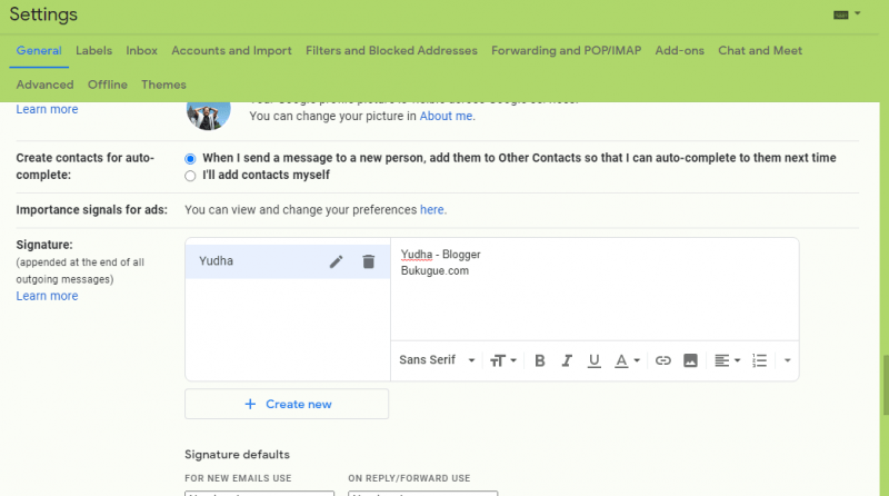 Cara membuat Signature di email Gmail (via laptop dan aplikasi) 15 Cara membuat Signature di email Gmail (via laptop dan aplikasi) 14