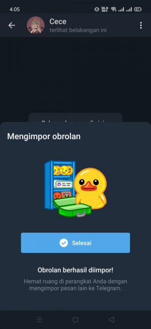 Cara memindahkan chat WhatsApp ke Telegram 8 Pilih dan tekan "selesai"
