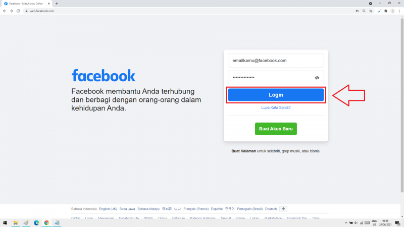 Cara menambahkan teman ke grup Facebook dengan cepat 26 buka halaman facebook dan login menggunakan akun facebook kamu