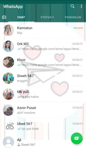 Cara Mengganti Background Layar Utama WhatsApp 6 contoh hasilnya