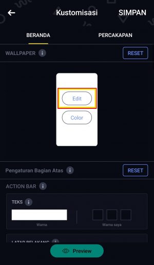 Cara Mengganti Background Layar Utama WhatsApp 10 ketuk edit