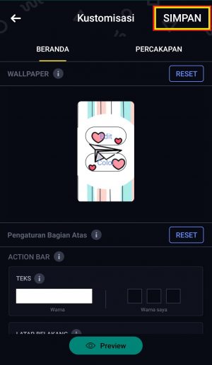 Cara Mengganti Background Layar Utama WhatsApp 14 ketuk ikon simpan