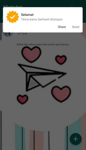 Cara Mengganti Background Layar Utama WhatsApp 17 notifikasi berhasil