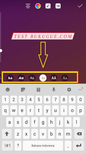 Cara membuat tulisan bergerak di Instagram story 8 pilih font efek
