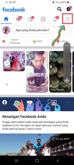 Cara mencari postingan lama kita di Facebook (bisa berdasarkan tahun) 23 Beranda facebook