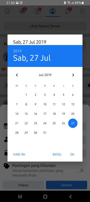 Cara mencari postingan lama kita di Facebook (bisa berdasarkan tahun) 27 Tanggal postingan Facebook