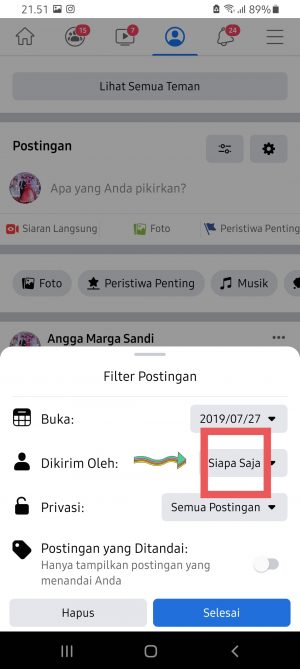 Cara mencari postingan lama kita di Facebook (bisa berdasarkan tahun) 28 Opsi filter postingan facebook