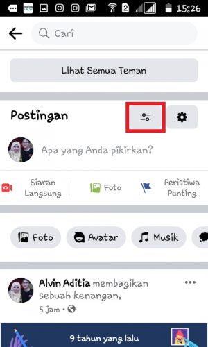 Cara melihat semua kenangan di Facebook (bisa selain hari ini) 10 Tap "Filter".