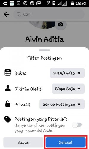 Cara melihat semua kenangan di Facebook (bisa selain hari ini) 21 Tap "Selesai".