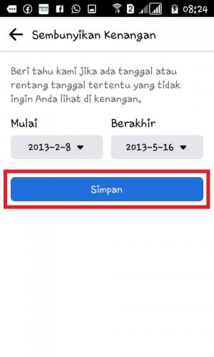 Cara melihat semua kenangan di Facebook (bisa selain hari ini) 51 Tap "Simpan".