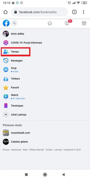 Cara membuat atau edit daftar teman di Facebook 7 Tap "Teman".