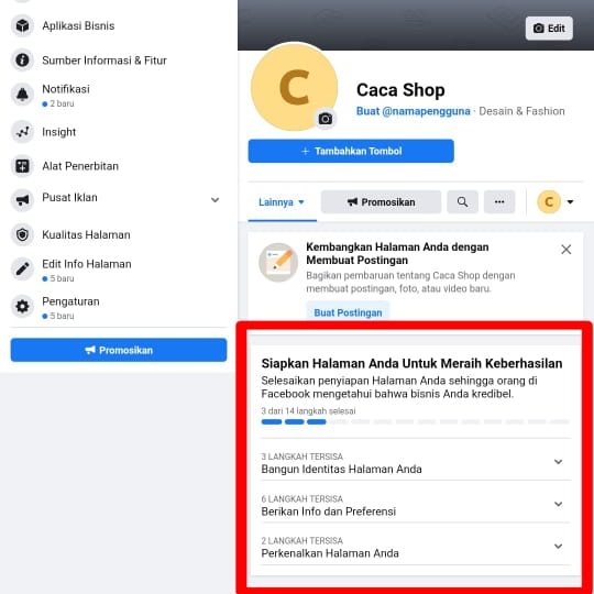 Cara membuat akun bisnis manager di Facebook 14 Klik dan pilih "isi data"
