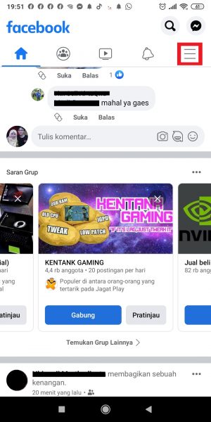 Cara Membuat Akun Messenger Kids Untuk Anak 41 Tap icon "Hamburger" di kanan atas.