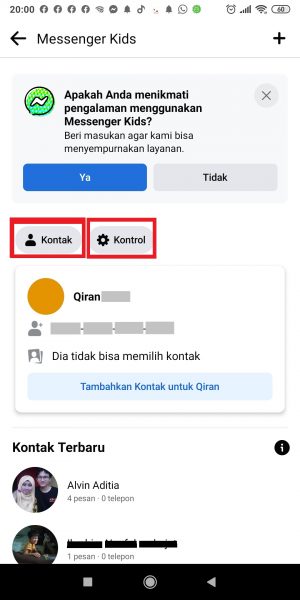 Cara Membuat Akun Messenger Kids Untuk Anak 44 Halaman Parent dasboard.