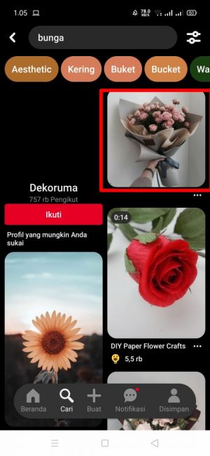 Cara Menggunakan Pinterest Untuk Pemula 14 klik dan pilih "gambar"