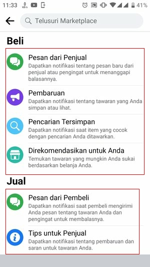 Cara mematikan notifikasi marketplace Facebook 7 Cara mematikan notifikasi marketplace Facebook 6