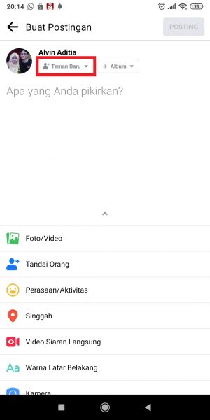 Cara membuat atau edit daftar teman di Facebook 27 Setingan status Facebook telah berubah dari "Publik" menjadi daftar teman yang telah kamu pilih.