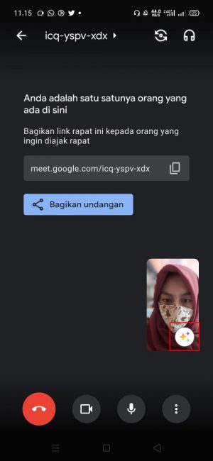 Cara mengganti background google meet di HP dan PC 3 Klik dan pilih "filter"