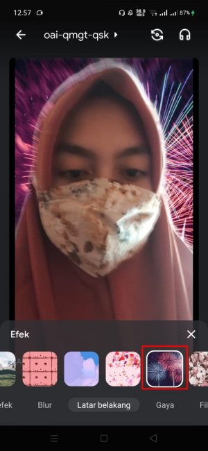 Cara mengganti background google meet di HP dan PC 5 Klik dan pilih "hasil"