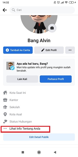Cara Melihat Tanggal Lahir di Facebook (Sendiri ataupun Orang lain) 2 Tap "Lihat Info Tentang Anda".
