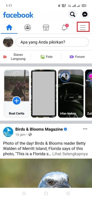 Cara Melihat Postingan Lama di Grup Facebook (di HP dan PC) 1 klik dan pilih "logo garis tiga"