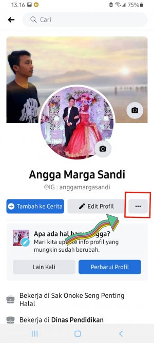 Cara melihat dan copy link Facebook sendiri (ataupun link orang lain) 2 URL profil Facebook