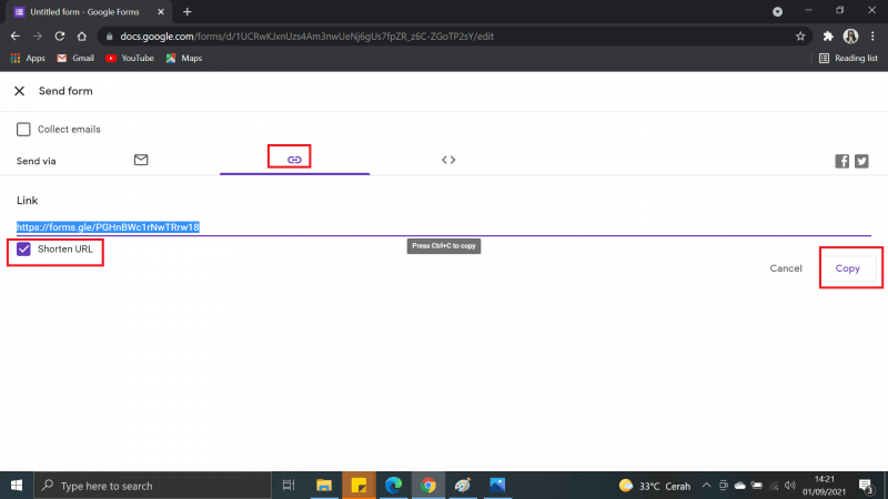 Cara Membuat Absen di Google Form dengan Tanda Tangan 13 Pilih dan klik "copy"