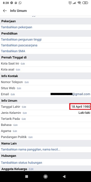Cara Mengganti Tanggal Lahir di Facebook (Bisa untuk yang limit) 41 Tanggal lahir sudah berhasil diganti.