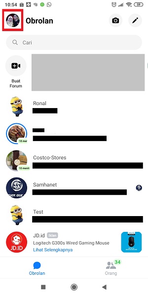 Cara Melihat Permintaan Pesan Di Messenger 1 Tap foto profil di kiri atas.
