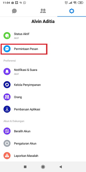 Cara Melihat Permintaan Pesan Di Messenger 9 Tap "Permintaan Pesan".