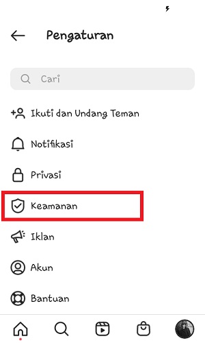 Cara Mengganti Password Instagram di HP dan PC 4 Tap "Keamanan".