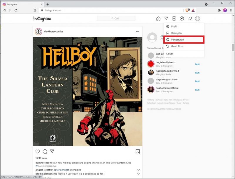Cara Mengganti Password Instagram di HP dan PC 12 Tap "Pengaturan".