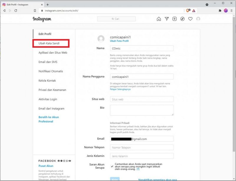 Cara Mengganti Password Instagram di HP dan PC 13 Tap "Ubah Kata Sandi".