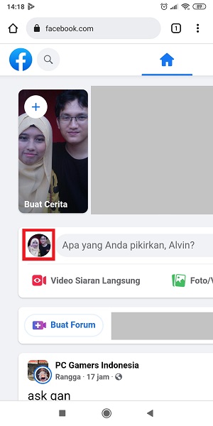 Cara menyembunyikan halaman yang disukai di Facebook 6 Tap "Foto Profil".