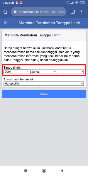 Cara Mengganti Tanggal Lahir di Facebook (Bisa untuk yang limit) 42 Ganti tanggal lahir.